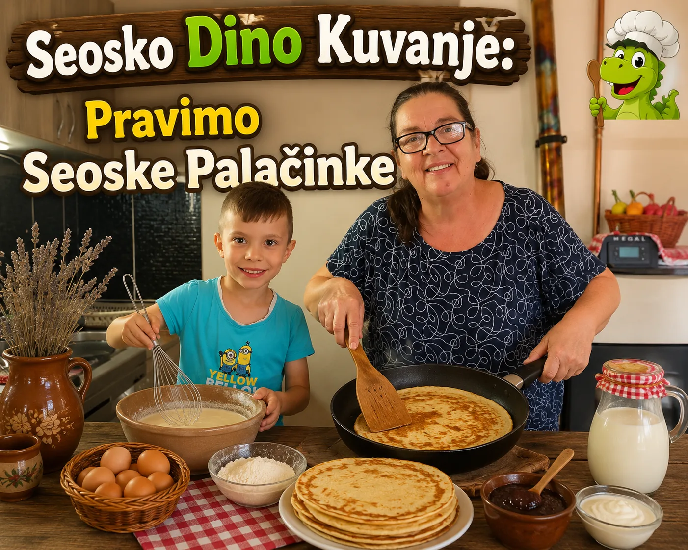 Seosko Dino kuvanje: palačinke